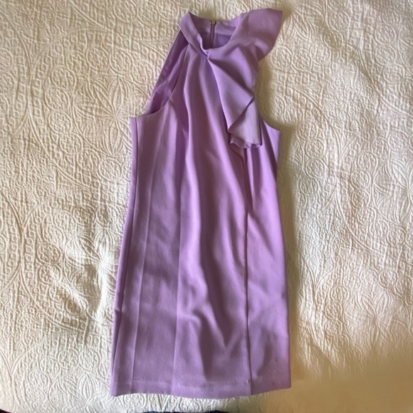 Trina Turk Purple Capilla Waterfall Neck Shift Dress - Picture 2 of 6